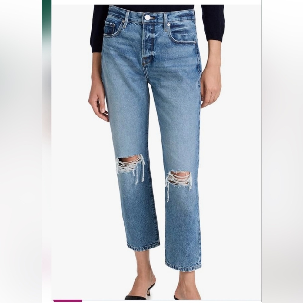 Frame Le Original Distressed Ankle Jeans